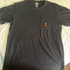Disney Black Tee with Embroidered Mickey